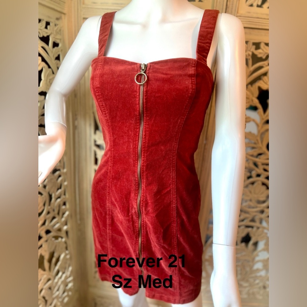 Forever 21 Red Mini Dress with Zipper